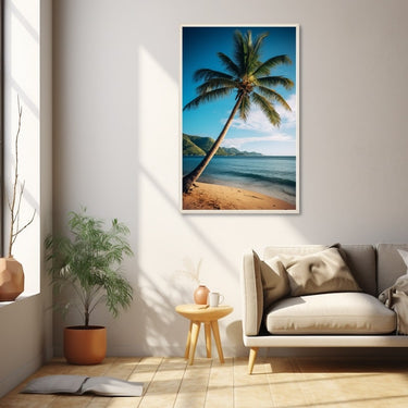 Palm Tree on Beach Painting